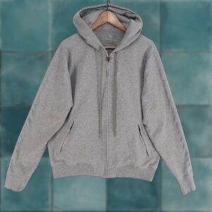 Mack Weldon Full Zip Hoodie in Grey Heather in Size L
